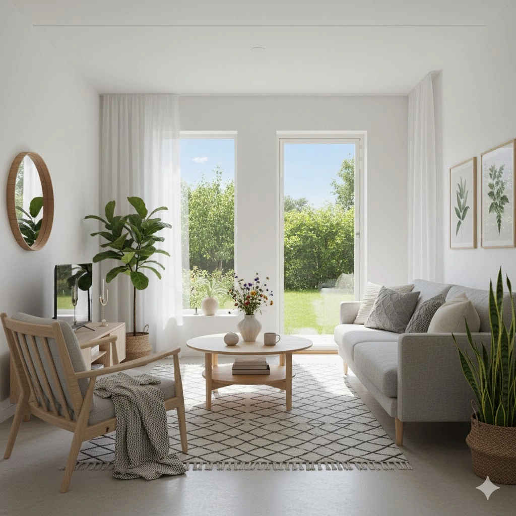 Scandinavische woonkamer inrichten